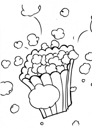 Coloring Pages | Popcorn Coloring Page