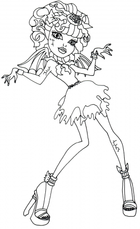 Free Printable Monster High Coloring Pages: Rochelle Goyle Zombie ...