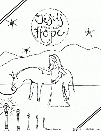 Document Free Nativity Advent Coloring Pages - Widetheme