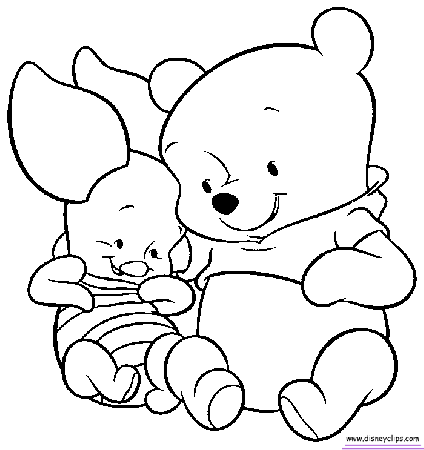 Winnie The Pooh Bebe - AZ Dibujos para colorear