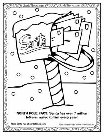 Mailbox Of Santa Claus 274474 North Pole Coloring Pages