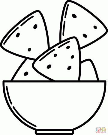 Nachos coloring page | Free Printable Coloring Pages