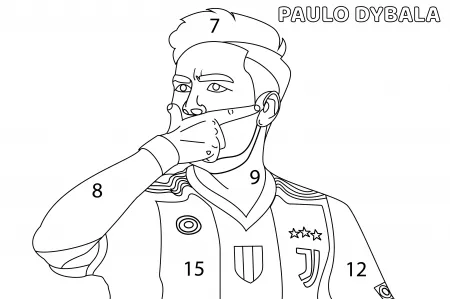 Paulo Dybala coloring page