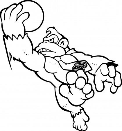 Donkey Kong coloring page - free printable coloring pages on coloori.com