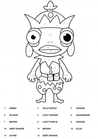 Fa-la-la-la Fishstick Fortnite Color By Number Coloring Page - Free  Printable Coloring Pages for Kids