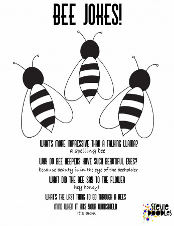 Bee Jokes Printable Activity Page — Stevie Doodles