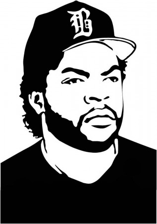 Amazon.com - Ice Cube Rapper Face Decal Vinyl Sticker|Cars Trucks Vans  Walls Laptop| Black |5.75 x 4.1 in|DUC230 -