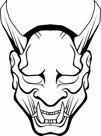 oni mask no color Icons PNG - Free PNG and Icons Downloads