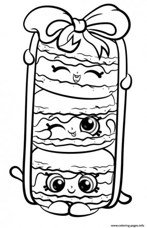Macaroon Shoppkin Colouring Pages - Free Colouring Pages