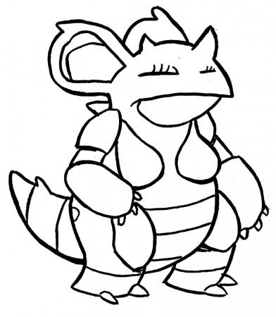 Nidoqueen 5 Coloring Page - Free Printable Coloring Pages for Kids