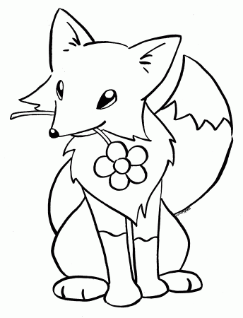 Christmas Fox Coloring Pages - Coloring Pages For All Ages