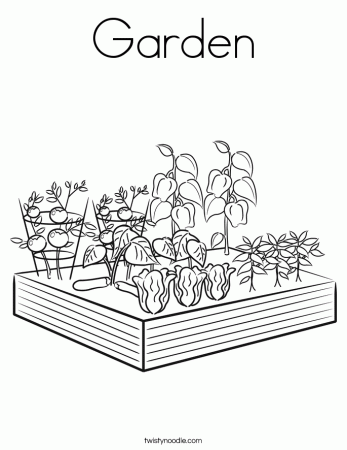 Garden Coloring Page - Twisty Noodle