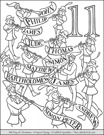 12 Days of Christmas Coloring Pages - TheCatholicKid.com