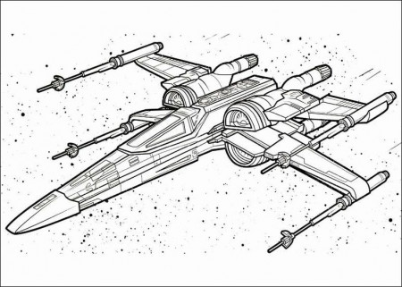 X-wing Coloring Page Lovely X Wing Drawing at Getdrawings in 2020 | Star  wars coloring book, Star wars prints, Star wars drawings