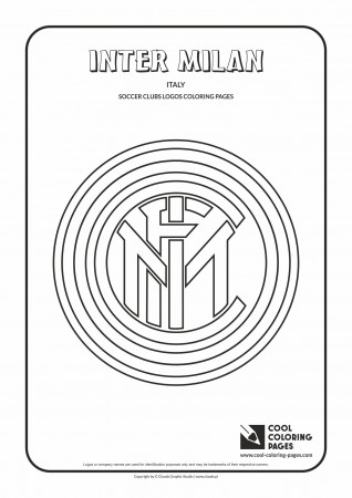 Inter Milan logo coloring page | Coloring pages, Cool coloring pages, Logos