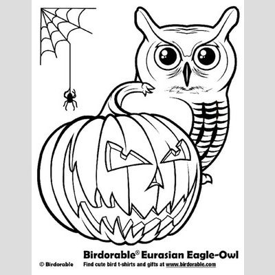 Halloween Eurasian Eagle-Owl Coloring Page < Fun Free Downloads & Activity  Pages :: Birdorable