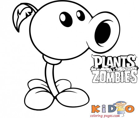 Plants vs zombies 2 coloring pages peashooters - Kids Coloring Pages