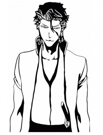 aizen from bleach Coloring Page - Anime Coloring Pages