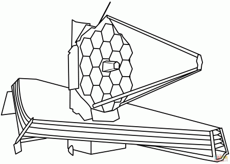 James Webb Space Telescope coloring page | Free Printable Coloring Pages