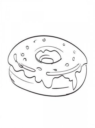 Doughnut Coloring Pages to download and print for free