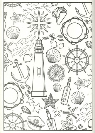 nautical collage coloring page | Coloring pages, Coloring pages ...