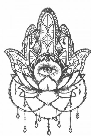 hamsa lotus - Pesquisa Google | Hamsa hand tattoo, Hamsa tattoo ...