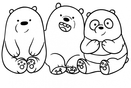 Drawing dei We Bare Bears coloring page | Dibujos tristes, Dibujos ...