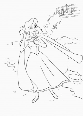 Coloring Pages : Bathroom The Little Mermaid Coloring Ariel And ...