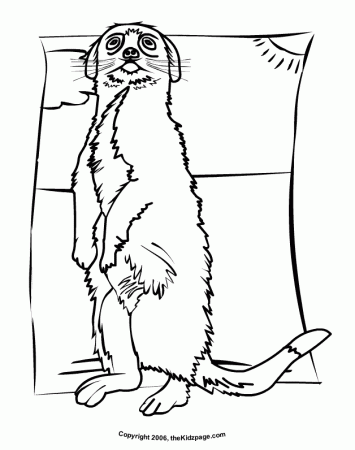 Meerkat Free Coloring Pages for Kids - Printable Colouring ...