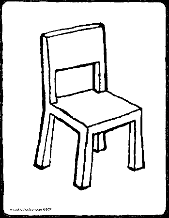 Chair clipart colouring page, Chair colouring page ...