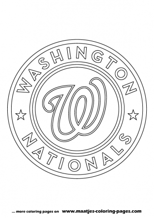 MBL Washington Nationals logo coloring pages