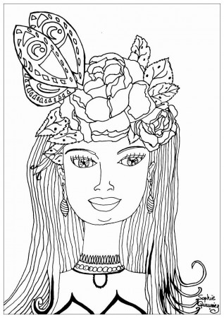 Summer hat - Anti stress Adult Coloring Pages