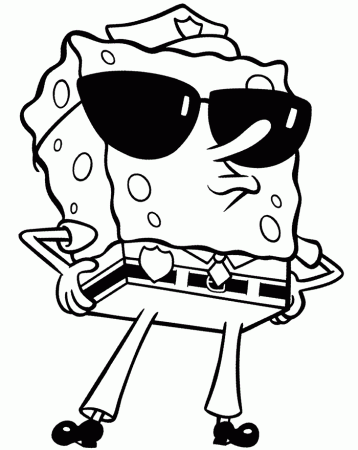Relaxed Spongebob Coloring Page - Nickelodeon Coloring Pages on 