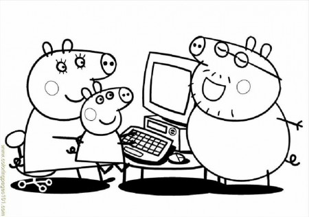 Coloring Pages Peppa 07 (Mammals > Pig) - free printable coloring 