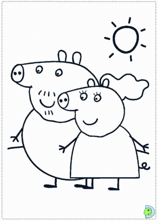 pa Peppa Pig Colouring Pages