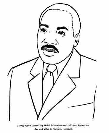 USA-Printables: Martin L King Jr Coloring Pages - Famous Americans 