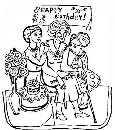 happy birthday grandma coloring pages - Quoteko.com