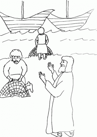 Bible Story Coloring Page for Jesus Chooses His Disciples (I Will 