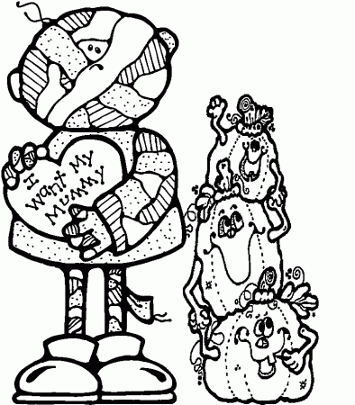 Skulls Coloring Pages for Halloween - Plus Skeletons and Mummy 