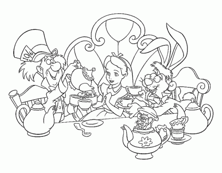 Disney S Alice In Wonderland Coloring Page By Katahrens D Ajb