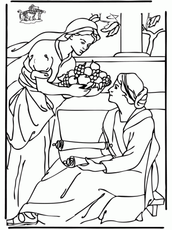 Mary And Martha Coloring Page