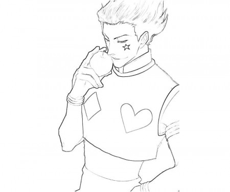 Printable Anime Hisoka Apple Coloring Pages for kids | coloring pages