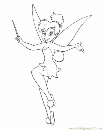 Coloring Pages Tinkerbell Lrg (Cartoons > Tinkerbell) - free 