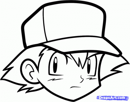 How to Draw Ash Ketchum Easy, Step by Step, Pokemon Characters 