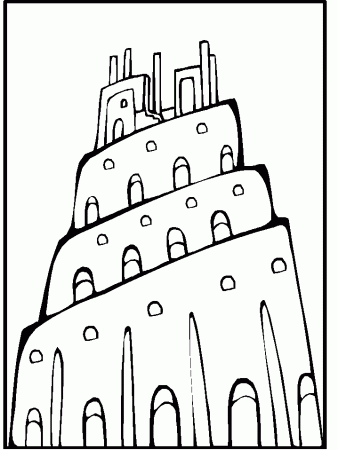 tower of babel coloring pages | tower of babel printables | tower 