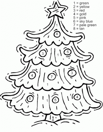 Christmas Numbers Coloring Pages
