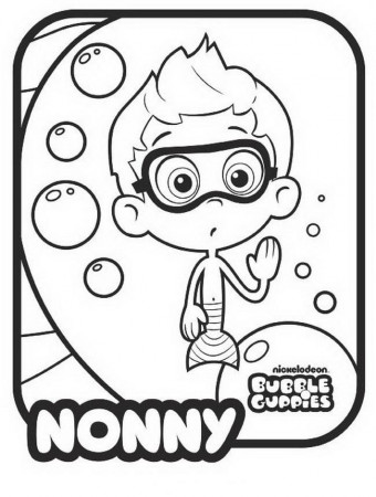 Bubble Guppies Coloring Pages Oona With Arms Wide