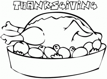 Free Printable Colouring Pages Thanksgiving Food For Preschool #