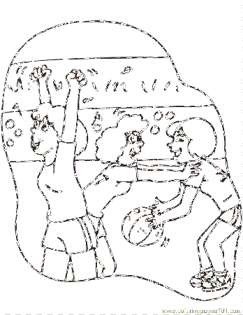 girl playing basketball Colouring Pages (page 3)
