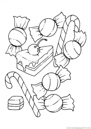 Coloring Pages Candy 39 S Food Amp Fruits Gt Candy Free Printable 